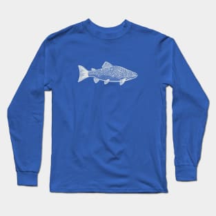 Brown Trout - detailed hand drawn freshwater fish design Long Sleeve T-Shirt